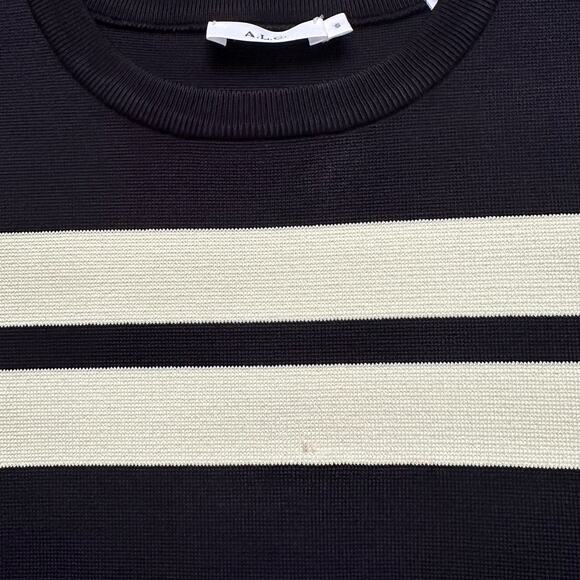 A.L.C. Black and Cream Striped Sweater - Picture 4 of 6
